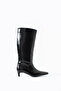 Jolie Black Rustic Heeled Boots