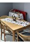 Black Christmas Patterned Runner - 7