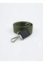 Adjustable Shoulder Bag Strap – 4 cm Width, Khaki Green, Leather Detail