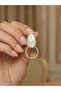 Stone Double Ring Women's Earrings Zircon Sparkling Premium Series - 5