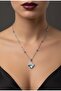 Silver Color Van Cleff Clover Stone Six Model Ball Chain Steel Necklace - 2