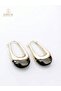 Modern Thick Ring Smoked Stone Women's Earrings Premium Elite Series - 5