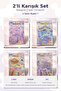 Miniature DIY Room and Space Sticker Set 4 Models Mixed 2-Piece Random Delivery