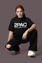 تي شيرت توباك رابر ريتورن مطبوع للجنسين قصة فضفاضة تي شيرت 2Pac للمغني - 2