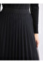 Alita City with a Difference, Lcwaikiki Classic Black Tulle Plain Long Women's Skirt - 4