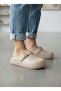Lov Buckle Orthopedic Soft Lightweight Sole Closed Front Daily Mother Women's Slippers Cream - 3