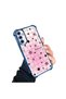 Samsung Galaxy A14 Compatible Transparent Silicone Colorful Star Camera Protection Anti-Shock Case - 3