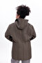 Women's Plus Size Fur Water Repellent Quilted Coat with Hooded Pockets - 8