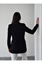 Single Button Lined Linen Blazer Jacket - 3