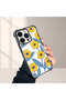 iPhone 14 Pro Compatible Transparent Silicone Case Small Yellow Flower Camera Protection Anti-Shock - 4