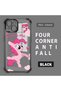 iPhone 15 Compatible Transparent Silicone Case Pony Pattern Camera Protection Anti-Shock