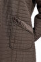 Women's Plus Size Fur Water Repellent Quilted Coat with Hooded Pockets - 2