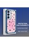 Samsung Galaxy S25 Compatible Transparent Silicone Colorful Star Camera Protection Anti-Shock Case