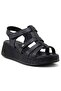 Virrig Genuine Leather Comfort Orthopedic Women's Sandals Black - 3