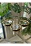 12 Piece Gold Metal Framed Tea Set for 6 People – 6 Cups 6 Metal Plates – Luxurious Presentation - 2