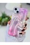 iPhone 14 Plus - 15 Plus Compatible Shine Satin Color Gradient Shiny Design Silicone Case