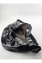 Dsn Black Patent Leather Deep Skin Patterned Large Waist Bag - 7