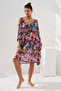 Sleeve Tape Detailed Tunic Pareo Violet 231802-d - 4