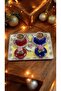 Saray 2-Piece Hand Painted Coffee Cup Set with Tray - 3