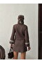 Stripe Detailed Scuba Suede Zipper Jacket - Brown |   F1971 - 5