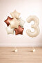 -3- Year Old Retro Beige Star Birthday Set