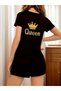 Queen and King Written Double-Sided Matching Couple Lover Combination Basic Regular T-Shirt 100% Cotton - 3