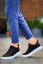 Kb-X204 Men's Casual Lace-Up Linen Sports Sneaker Shoes Kbt - Black - 3