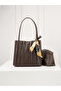 Mara Women's Pleated Leather Puppy Handbag and Shoulder Bag