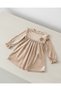 Girl's 4-5-6-7-8 Years Old Transitional Rose Detailed Velvet Dress, Holiday Dress - 7