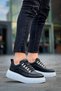 Kb-X10 Men's Casual Lace-Up Leather Sports Sneaker Shoes Cbt - Black