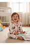 Baby Girl Boy Cute Animal Printed Button 100% Cotton Pajamas Set - 2
