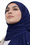 Premium Luxury Combed Cotton Shawl Navy Blue - 5