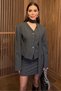 Neck Wrap Shawl Detail Fitted at the Waist Premium Buttoned Lined Blazer Jacket Skirt Pinterest Equivalent Set