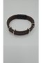 Faux Leather Brown Magnetic Snap Ring Detailed Men's Bracelet