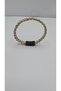 Faux Leather Cream Color Magnetic Interlocking Men's Braided Bracelet - 6