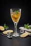 Set of 6 Striped Glass Soft Drink Glasses |   Cocktail, Cold Drink & Presentation Glass