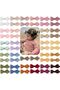 50-Piece Girl Hair Clips with Full-Coverage Ribbon, Small Craft Hair Clips, Suitable for Fine and Soft Baby Hair