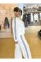 5786 Glittery Embroidered Set - White - 2