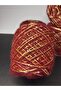 Wine (2 Layers) Fine Cashmere Mohair, Yellow Flosh Gold Sequins Blend (3 Layers Wrap) Knitting Yarn - 4