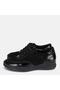 Large Size Women's Padded Sports Genuine Leather 41-42-43-44-Black Suede - 5