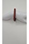 Faux Leather Red Magnetic Interlocking Men's Braided Bracelet - 3