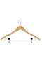Natural Wooden Clothes Hangers with Pegs for Shirts, Blouses, Pants, Skirts, Clothes Hangers, 20 Pieces - 4