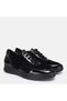 Large Size Women's Padded Sports Genuine Leather 41-42-43-44-Black Suede - 2