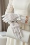 Isabella Bridal Gloves - Elegant Wedding Gloves with Rhinestone Bow Detail - 4