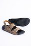 Dubai Men's Double Band Buckle Suede Leather-Look Anatomical Casual Daily Flat Sandals - 3