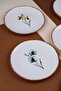 Tabak Evi Porcelain Azalea Mixed Cake Plate Set 19.50cm 6-Person Set 6 Pieces - 5