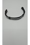 Faux Leather Silver Color Beaded Stone Magnetic Snap Men's Bracelet - 5