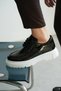 Kb-X6 Men's Casual Lace-Up Patent Leather Classic Shoes Rbt - Black - 4