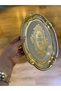 Esterhomedecor Single-Person Original Italian Rosewood Oval Serving Tray Cream - 6