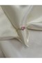 Gold Color Pink Heart Stone Pearl Detailed Adjustable Elegant Women's Ring - 4